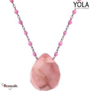 Collier Géode de Rhodonite Collection Nature et élégance YOLA NATURE