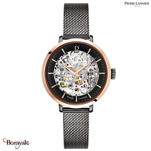 Montre PIERRE LANNIER Collection AUTOMATIQUE gris milanais Femme