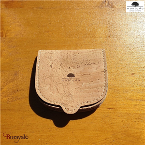 Porte monnaie MONTADO en liège naturel, made in Portugal unisexe 56116-N