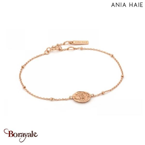 Coins, Bracelet Argent plaqué Or rose 14 carats ANIA-HAIE B009-02R