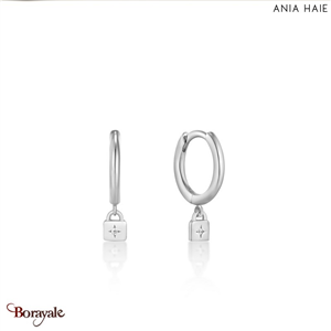 Under Lock & Key, Boucles d'oreilles Argent plaqué rhodium ANIA-HAIE E032-01H