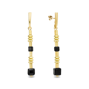 Boucles d'oreilles Spark Rose cristal autrichien sur argent doré G0382N