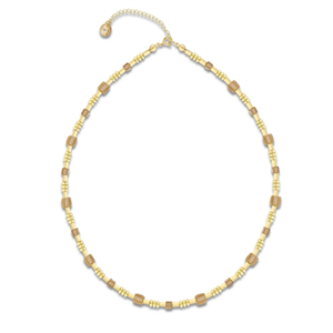 Collier Spark Rose cristal autrichien sur argent doré G0383C