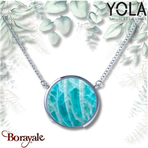 Collier Amazonite Acier Yola Nature femme