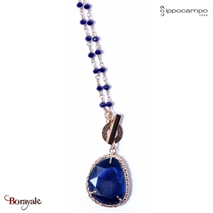 Collier Ippocampo Pépite  bronze plaqué or rose IPPS01