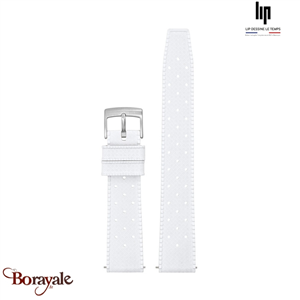 Bracelet de montre Lip Tropic blanc 18 mm 675459