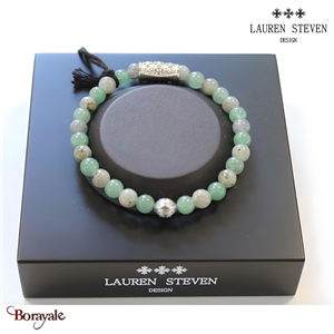 Bracelet Prosperite Lauren Steven Labradorite  Perles de 6 mm Taille L 20,5 cm