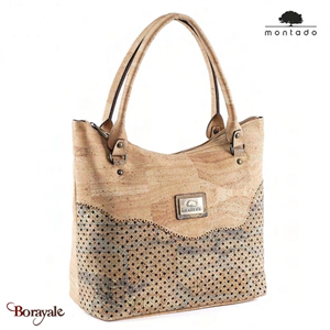 Sac épaule en liège made in Portugal Montado Mappemonde Montado
