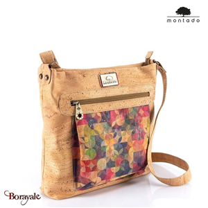 Sac bandoulière en liège made in Portugal Montado Naturel Rainbow