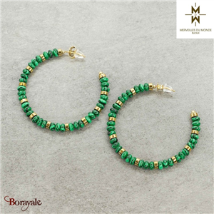 Boucles d'oreilles en Acier doré Merveilles du monde