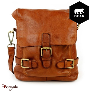 Besace BEAR Cow Lavato Cognac MJ1830