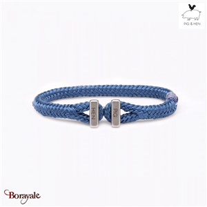 Bracelet PIG & HEN Icy Ike Violet Bleu Acier Taille : L (20cm)