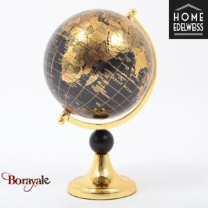 Map Monde Philéas 34 cm Noir et Or - Home Edelweiss JD840