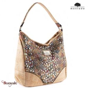 Sac épaule MONTADO en liège naturel, made in Portugal Femme 3004-MARMORE