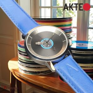 Montre AKTEO Art - Musique Microsillon 38 mm argent ronde AMu51