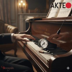 Montre AKTEO Art - Musique Piano à queue 38 mm argent ronde AMu42
