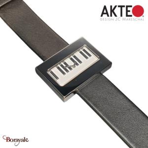 Montre AKTEO Art - Musique Piano clavier 38 x 27 mm argent  rectangle AMu47