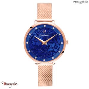 Montre PIERRE LANNIER Collection EOLIA doré rose milanais Femme