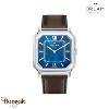 Montre Homme Orlam Heritage cadran bleu bracelet cuir marron étanche 5 ATM ORSSL