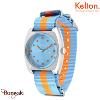 Montre KELTON RC 2 Nato bleu et orange quartz Unisexe 9122452