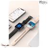 Montre Connectée TEKDAY Pavé - Unisexe - Boîtier Noir Pomme Noir Surpiqué - 6565