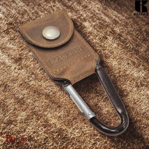 Porte clés KASZER collection Oregon marron naturel foncé 592004-C6