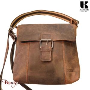 Sac bandoulière KASZER collection Kansas marron naturel foncé 20325-C6