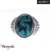 Chevalière Apollon argent et Turquoise Homme  HH108-58