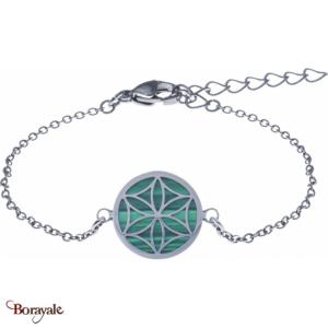 Bracelet Malachite, Collection: Fleur de vie YOLA