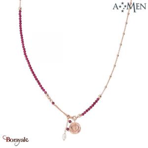 Collier Collection : Couture , Argent Rose Amen Bijoux CLZICURR3