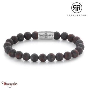 Bracelet Rebel & Rose Collection : Matt Red-Brown Sugar Taille M RR-80075-S-M