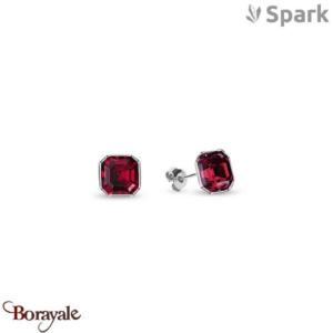 Boucles d'oreilles SPARK With EUROPEAN CRYSTALS  : Imperial - Rouge thaï