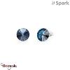 Boucles d'oreilles Spark Sweet Candy 8mm cristal autrichien sur argent A129B