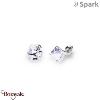 Boucles d'oreilles SPARK With EUROPEAN CRYSTALS  : Cubes medium 8 mm - Cristal b