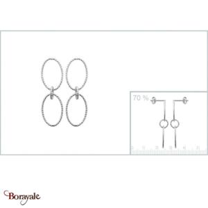 Boucles d'oreilles argent 925° rhodié Borayale Collection : Les essentielles