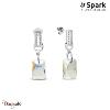 Boucles d'oreilles SPARK Silver Jewelry : Octagon - Aurore boréale