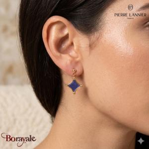 Boucles d'oreilles Nebulia Pierre Lannier BJ26A2261 acier poli de couleur or