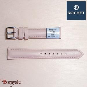 Bracelet de montre Rochet , New York de couleur : rose poudré, 16 mm