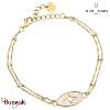 Bracelet Ovalia Pierre Lannier BJ28A1211 acier poli de couleur or