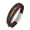 Bracelet All Blacks bijoux Homme acier et cuir 682151