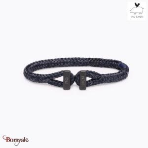 Bracelet PIG & HEN Icy Ike Bleu Marine - Gris Ardoise Noir Taille : M (18cm)