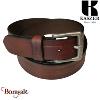 Ceinture Kaszer Indiana en cuir de buffle pleine fleur bordeaux foncé