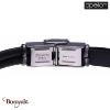 Bracelet Acier et cuir noir italien, Collection: homme APOLLON
