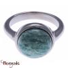 Bague Yola Nature Cabochon Amazonite Acier poli IG-122-54