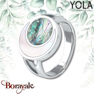 Bague Nacre rosé et ormeaux, Collection: Féminité YOLA NATURE Taille 54