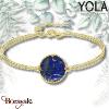 Bracelet Yola Nature Lapis Lazuli Acier plaqué IP doré IR-321