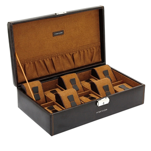 Coffret boite 10 montres, Friederich 1923, série Bond, brun