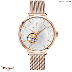Montre PIERRE LANNIER Collection AUTOMATIQUE argenté milanais Femme