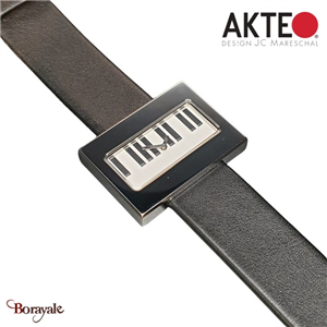 Montre AKTEO Art - Musique Piano clavier 38 x 27 mm argent  rectangle AMu47