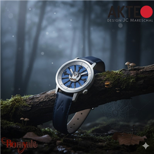 Montre AKTEO Onirique Hibou 38 mm argent ronde EOn17